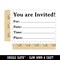 You are Invited! Invitation RSVP Rectangle Rubber Stamp for Stamping Crafting